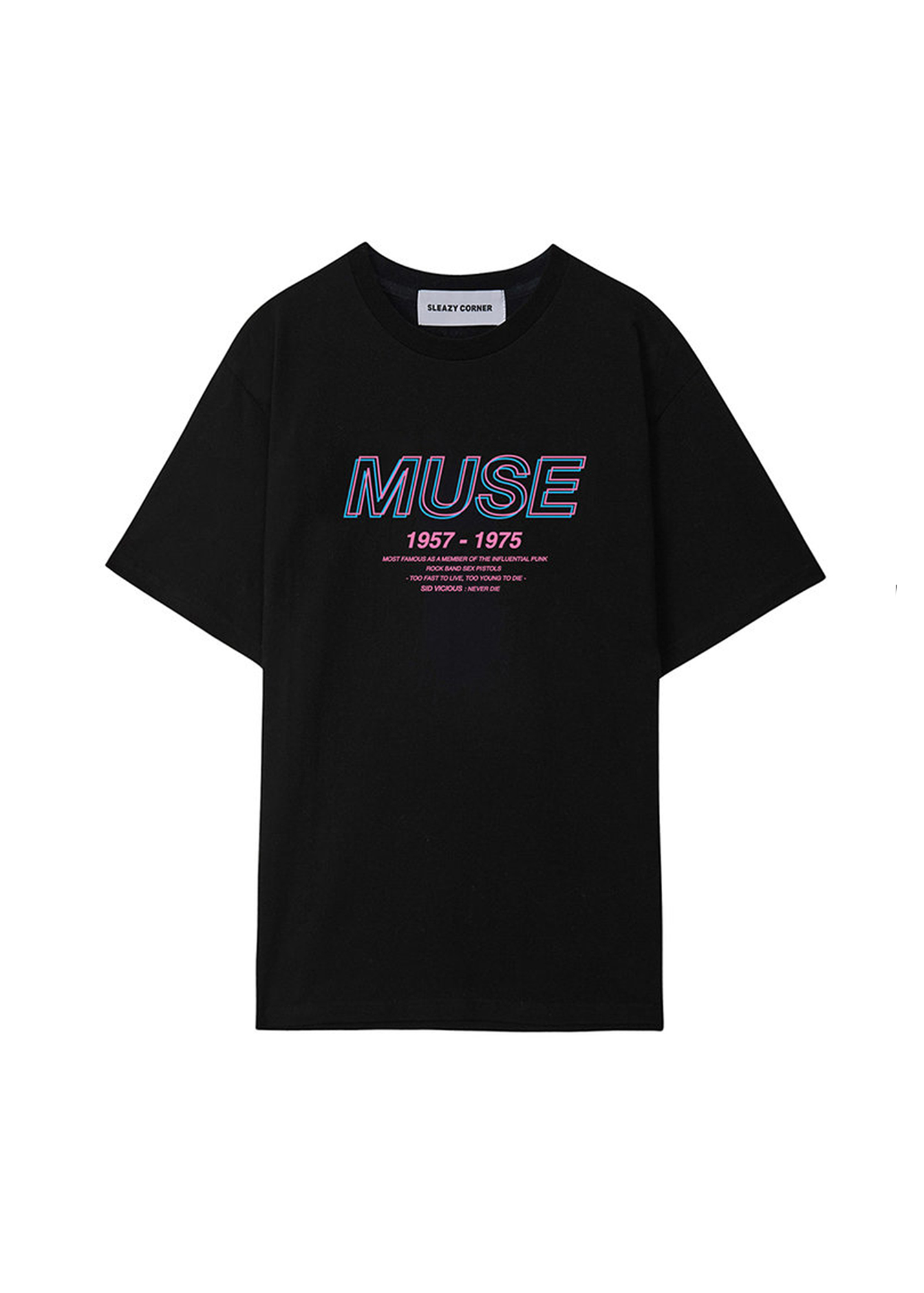 MUSE-HALF T SHIRT(BLACK) [한정판매]